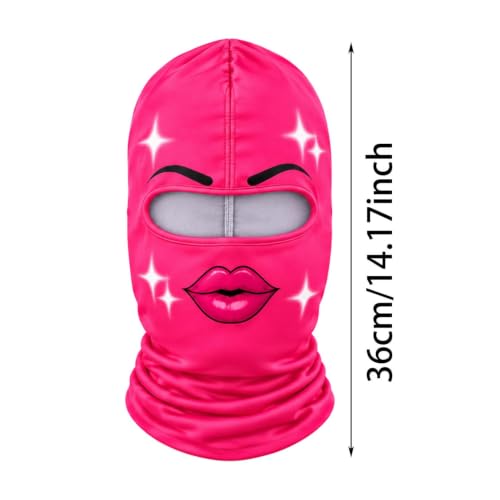 Funny Ski Mask, 3D Printed Balaclava with Realistic Novelty Design，Pink - image 6