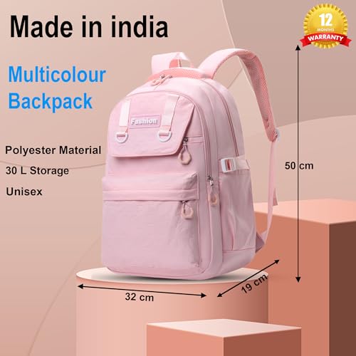 Image of Tinytot 30 Litre, Stylish & Trendy Water Resistant Hi Storage School Collage Travel Laptop Backpack Bag for Boys, Girls, Mens & Womens, 20 Inches (Black)