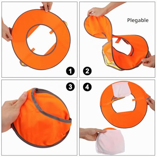 Protector solar para casco de alta visibilidad reflectante con malla transpirable TopTie 2