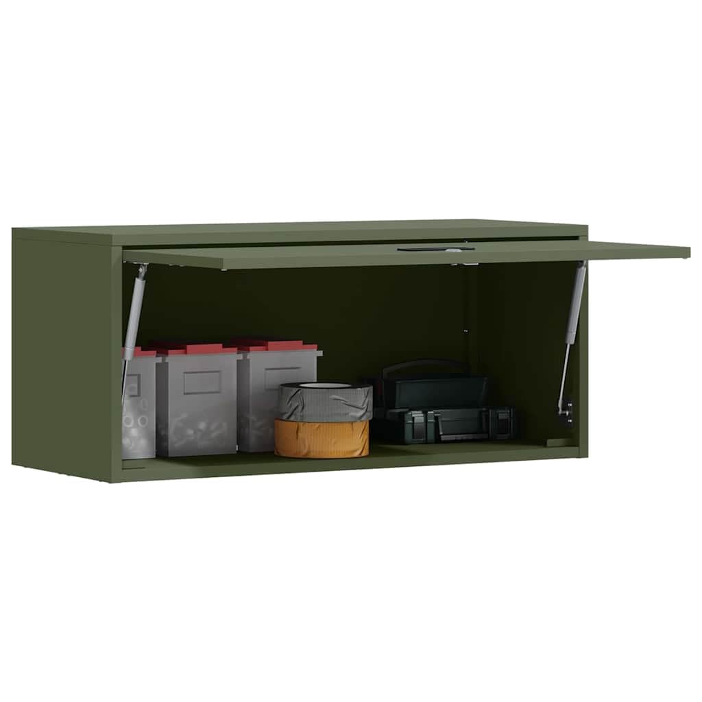 Armoire Murale De Garage Olivově Zelená 80 x 33 x 35 cm