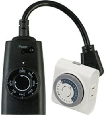 Plug-In Weather Resistant Outdoor Light-Sensing Timer and Plug-In Basic ...