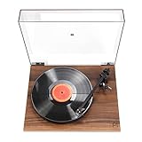 Rega Planar 1 Turntable with Walnut Special Effect Finish, Carbon MM Cartridge and hinged Smoked Dust Cover
