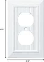 Vista 9 de Franklin Brass W35266-PW-C - Placa de pared clásica simple, cubierta para interruptor, cubierta N163:N192, blanco puro