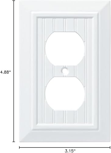Miniatura 9 de Franklin Brass W35266-PW-C - Placa de pared clásica simple, cubierta para interruptor, cubierta N163N192, blanco puro