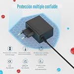 Cargador para Nintendo Switch, 45W Adaptador de Corriente con Cable de 1.5M/5FT Carga Rápida USB Tipo C para Switch Lite/OLED/Deck Dock/Pro Controller, Soport a Modo TV