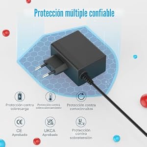 Cargador para Nintendo Switch, 45W Adaptador de Corriente con Cable de 1.5M/5FT Carga Rápida USB Tipo C para Switch Lite/OLED/Deck Dock/Pro Controller, Soport a Modo TV