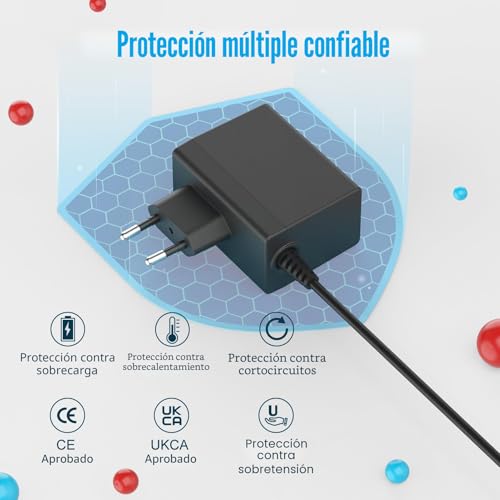 Cargador para Nintendo Switch, 45W Adaptador de Corriente con Cable de 1.5M/5FT Carga Rápida USB Tipo C para Switch Lite/OLED/Deck Dock/Pro Controller, Soport a Modo TV - Imagen 6