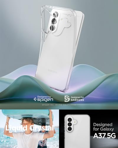 Image of Spigen Liquid Crystal Case for Samsung Galaxy A37 5G, Crystal Clear | Transparent, Flexible, Slim Fit, Thermoplastic Polyurethane, Glossy
