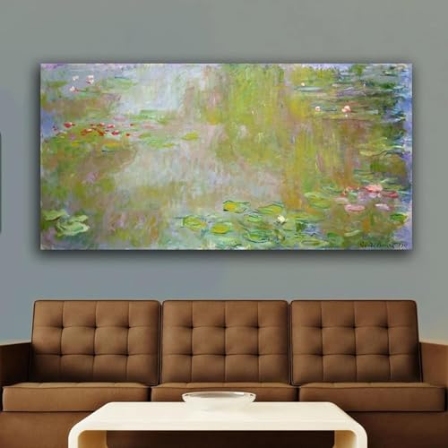Toile Monet Lotus pour créer une ambiance zen et artistique dans votre salon