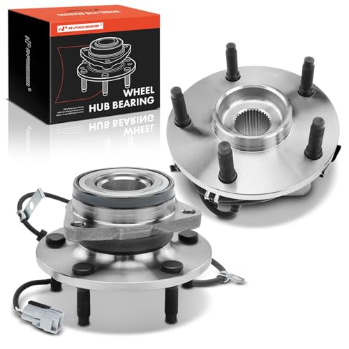 A-Premium 2 x Front Wheel Bearing and Hub Assembly with ABS & 5-Lug Compatible with Dodge Ram 1500 1997 1998 1999, 4WD & 4-Wheel ABS Only