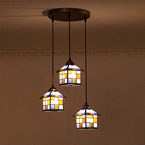 Lustre art méditerranéen rétro E27 plafonnier chic pour hôtel et bar
