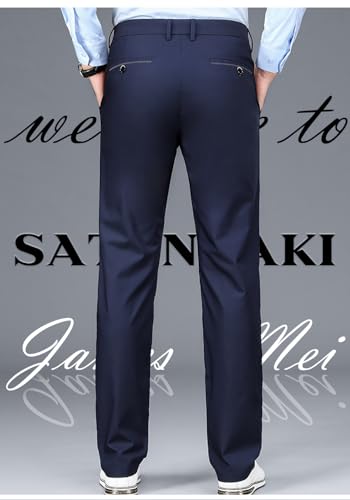 Men's Dress Pants Slim Expandable Waist Fit Flat Front Pant Work to Weekend Pant3