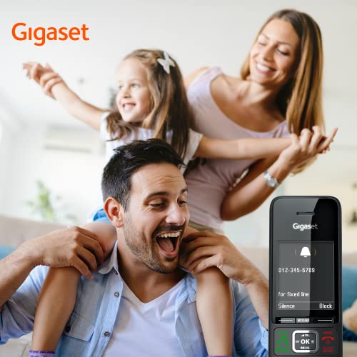 Gigaset Comfort 552 Duo - 2 Cordless Phones - Made In Germany - Elegant Design - Hands-Free Mode - Comfort Call Protection - Phone Book For 200 Entries, Titanium-Black #TOP6