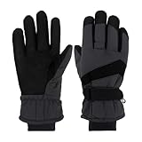 loacuony Guantes Nieve Hombre, Ciclismo Y Runningí(Adultos/Gris Oscuro)