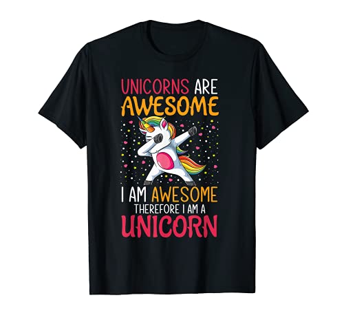 Unicorns Are Awesome I'm A Unicorn Funny Rainbow girl Gift Maglietta