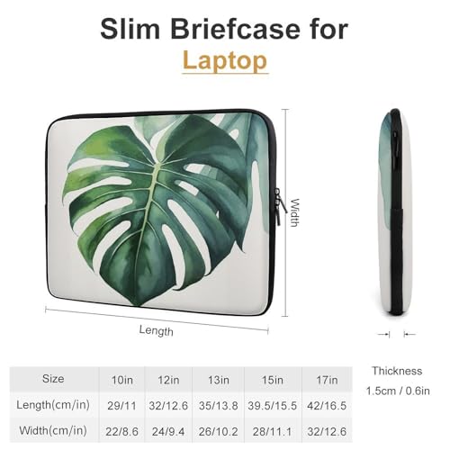 Funda para laptop de 12 pulgadas Watercolor Monstera Leaf miniatura 2