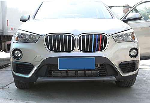 ABS Front Fog Light Lamp Trim Cover 2pcs for BMW X1 F48 2016-2019 (Black)