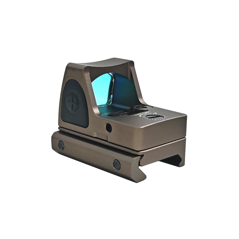 Reflex Sight Red Dot Sights Mit Seitlichem ON/Off Schalter with Universal Mount or Kill Flash Protection (Dark Brown)