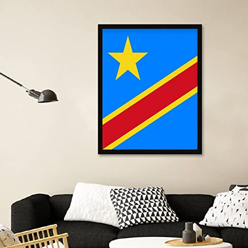 Drapeau du Congo décoration murale idée cadeau originale 40x50