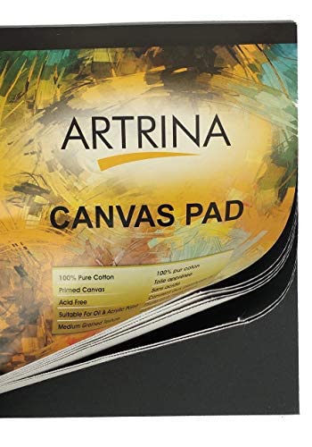 Eascan Art Painting Drawing and Sketch Accessories Artrina Cotton Canvas Painting Pad (Black) (10x12 Inches)