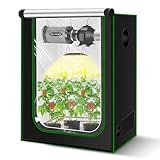 MELONFARM 4x2 Grow Tent, 48'x24'x72' Double Transparent Viewing Door Indoor Grow Tent, Growing Tent with High Reflective Mylar & Floor Tray, Plant Tent for Indoor Hydroponics Growing