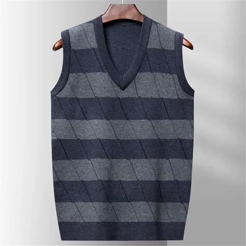 Men's Elegant Casual V-Neck Light Color Sweater Vest Casual Business Work Sleeveless Pullover Sweater Vest4
