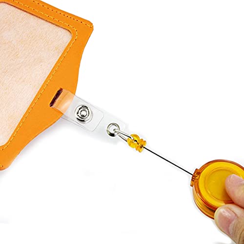 10 Stuks ID-badgehouder, ID-badgehouder Sleutelkaarten, Kleurrijke ID-badgehouder van PU-leer, voor Zakelijke… - Image 5