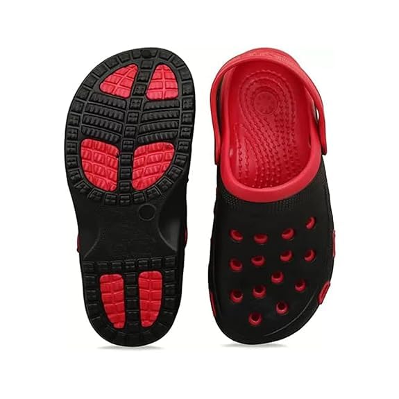 Image of IAgri Light Weight | Best Fit | Anti Skid | Water Resistant | Cushioned Clogs for Men - Black - 8 UK