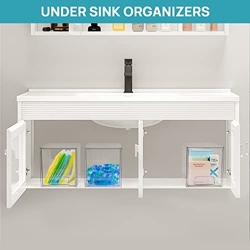 Vtopmart 2 Pack Stackable Makeup Organizer Storage Drawers, 6.6’‘ Tall Acrylic Bathroom Organizers，Clear Plastic Storage Bins For Vanity, Undersink, Kitchen Cabinets, Pantry Organization And Storage #TOP5