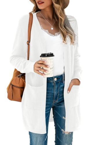 Image of TASAMO Cardigan Sweaters for Women Long Sleeve Open Front Casual Knit Fall Coat Oversized Soft Outwear with Pockets
