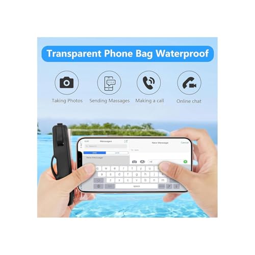 Image of Waterproof Pouuch for Mobile Phone & Rainproof Pouch for Mobile iPhone, Samsung, One Plus Mobile Compatible (Multicolor) (Waterproof Pouch Pack-of-2)