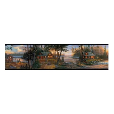 RoomMates Lake Forest Lodge Border Cover