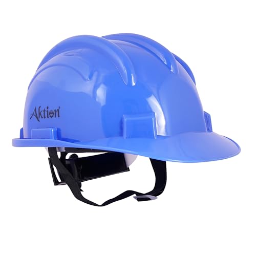 Image of Aktion AK H12 BLU Safety Helmets Rachet Type, IS 2925:1984 Color: Blue, Pack of 15