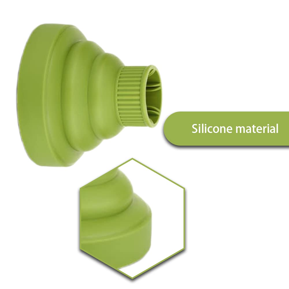 Accesorio difusor para secador de pelo con difusor de silicona plegable, difusor de rizado no universal para protección del cabello y viajes, se adapta a un diámetro de boquilla de 1.65 a 1.9 pulgadas 6
