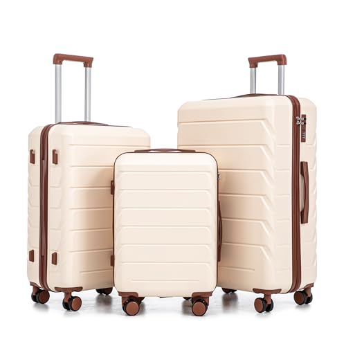 Image of 3-Piece ABS Hardshell Suitcase Set Lightweight, Tough & Scratch-Resistant
