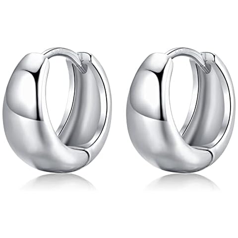Chunky Silver Hoop Earrings for Women Cover