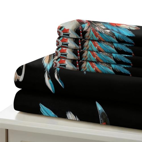 Parure de lit crâne 3D microfibre douce pour lit king size 260x220