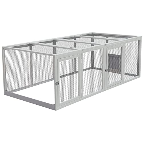 GUTINNEEN Chicken Coop Extension Chicken Run 20.73 ftLarge Expend Hen House Universal Chicken Run Perfect for 4-6 Chickens Ducks