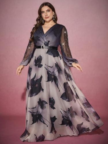 Image of TOLEEN Women's Plus Size Sequin Dress Luxurious Style Formal Cocktail Evening Party Maxi Dresses