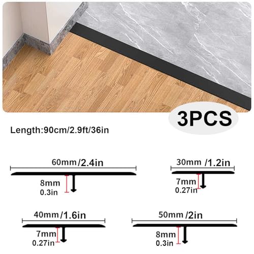 Tira de aluminio de 90 cm para conectar el suelo de la cocina con el salón 3