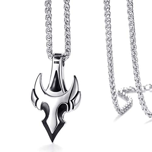 Moo&Lee Mens Stainless Steel Spear Pendant Necklace Arrow Tauren Pendant With 24 Inches Link Chain #TOP2