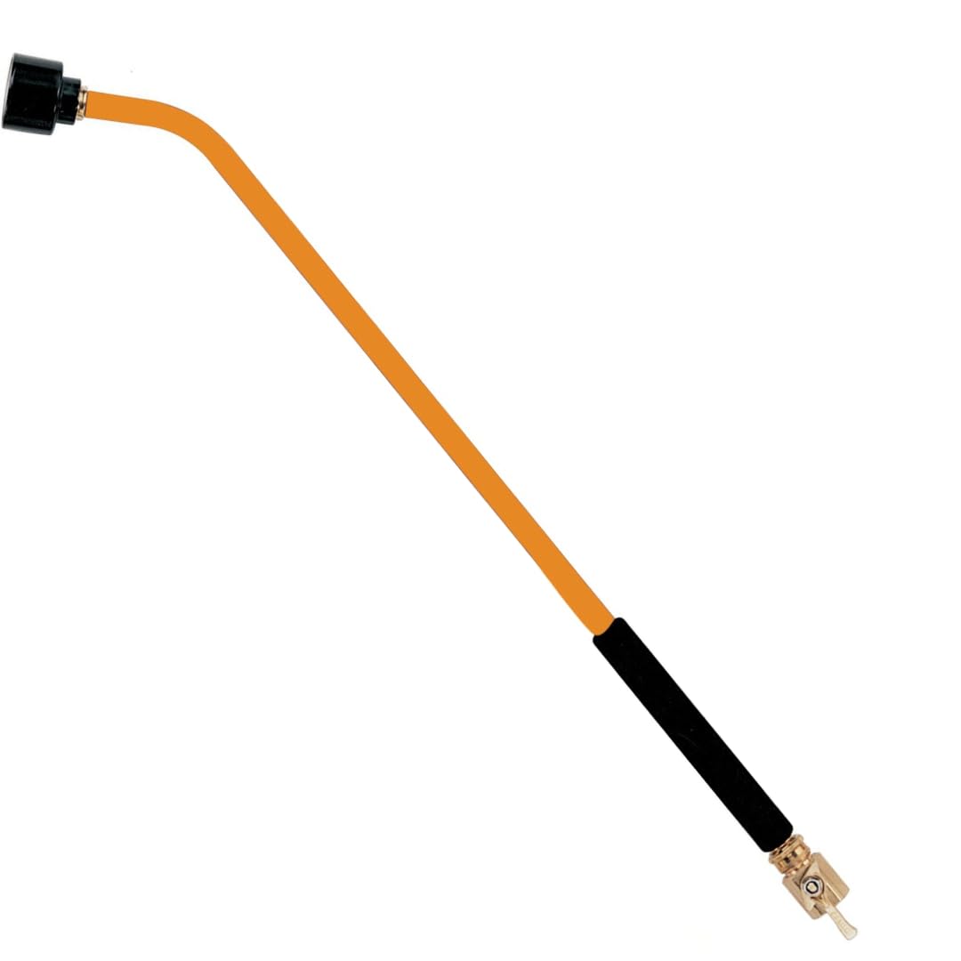 Dramm ColorMark Soft Rain Watering Spray Wand – 30” Long, ORange – Lightweight & Durable with 8" Foam Grip and Brass Shut-Off Valve – Ideal for