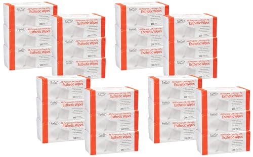 Image of ForPro Professional Collection All-Purpose Lint-Free 4-Ply Esthetic Wipes, for Salon and Spa Use, Soft, Strong and Durable, Latex-Free, 4 inch x 4 inch, 200-Count (Pack of 24)