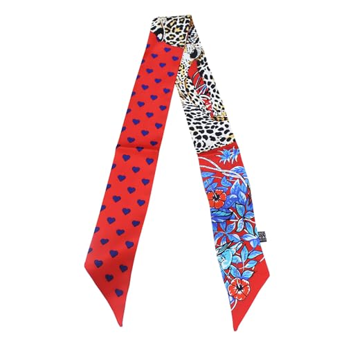 JERLA 100% Mulberry silk Scarf handbag wrap Tie Bundle Hair Ribbon Neckerchief Scarf for women men