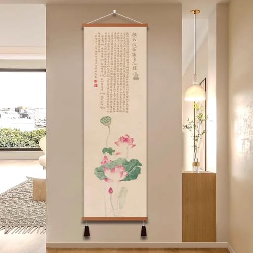 Étude des écritures bouddhistes peinture décorative haut de gamme sur parchemin traditionnel - 3