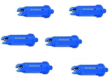 Pack of 6 - TeeJet Air Induction Flat Spray Tips Blue 110° Polymer Visiflo AI11003-VS