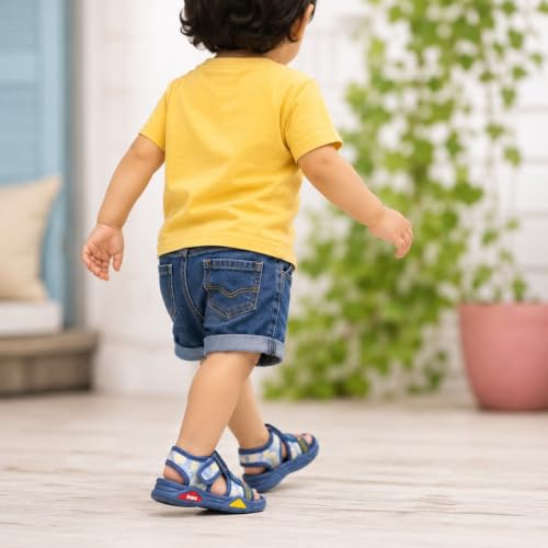 Image of Kids Sports Sandals Lightweight Breathable Anti Slip Comfortable Velcro Footwear for Boys and Girls