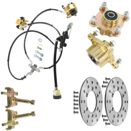 Go Kart Front Disc Brake Kit with Twin Hydraulic Caliper,