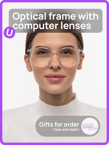 Image of Blue Light Blocking Glasses for Women Round Frame