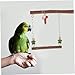 Toyvian 1set Bird Chewing Toy Parrot Swing Accessory for Birds Daily Toy for Parakeets Cockatiels Random Bead Color